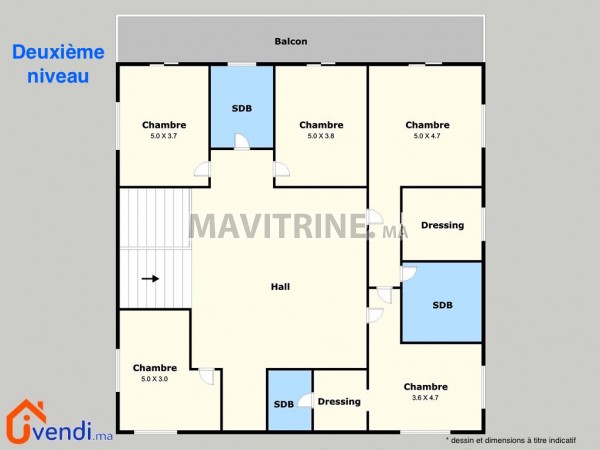 Splendide villa de 1000 m2 à vendre – Route d’Azemmour