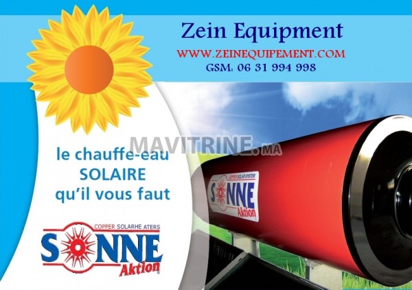 Chauffe-Eau Solaire 200 L Émaillée SONNE AKTION – Tre Imperium Maroc, S.O.S  0719260176 24/24, Confort Assuré