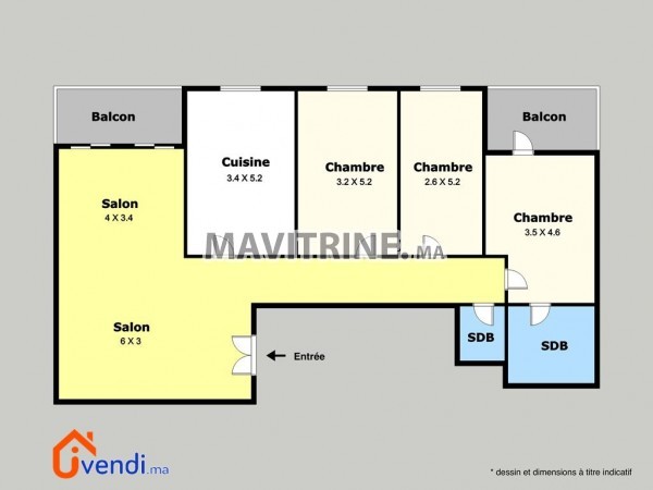 Appartement à vendre 132 m2 – Gauthier