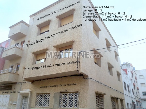 maison R+2 de 378 m2 hay chmaou