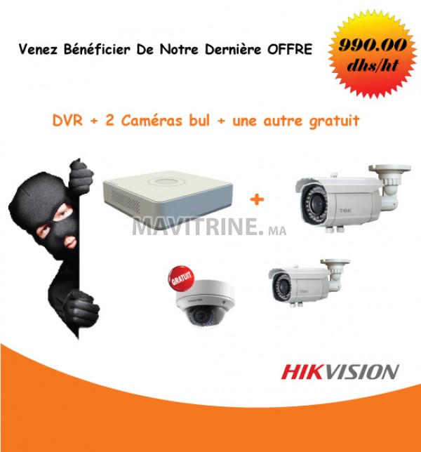 2camera bull tbk + 1 dvr 4 + une camera gratuit