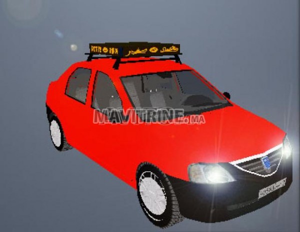 chauffeur petit  taxi rouge