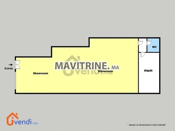 Magasin aménagé de 155 m² - Agdal