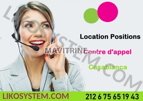 location une plateforme composée des positions pour call center