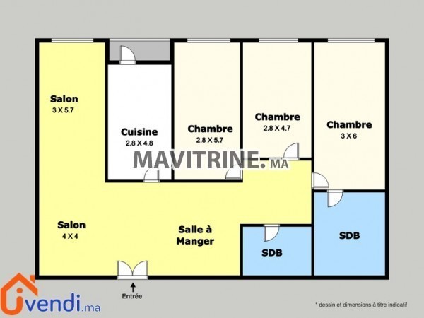 Appartement 3 chambres 136 m2 à vendre – Maarif Extension