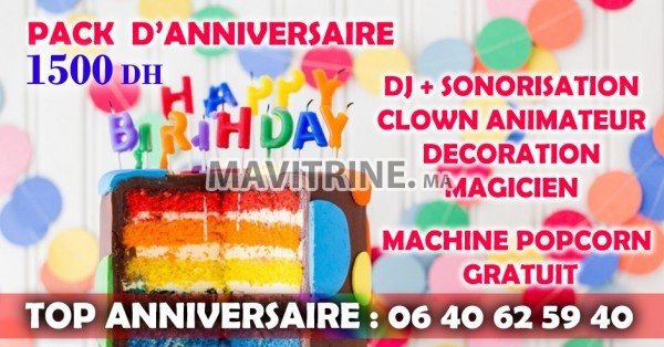 pack d'anniversaire