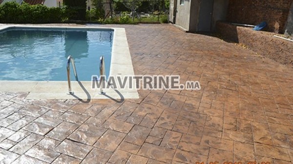 création des terrasse et des allées à béton imprimé