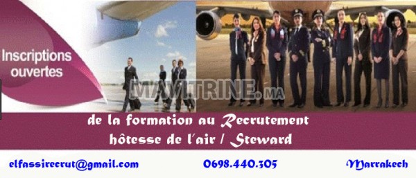 Inscription ouverte de la formation Hôtesse de l'air / Steward