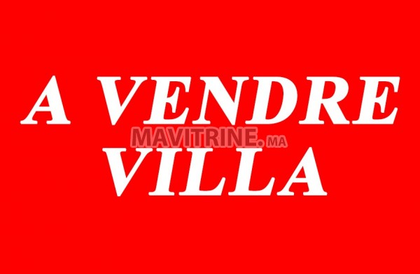 Vente une villa