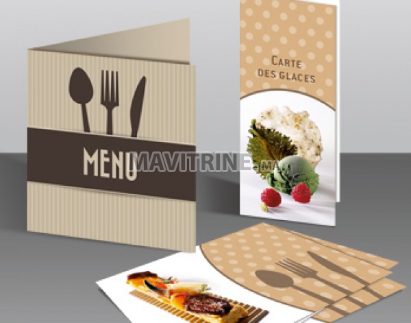 Impression menu et set de table pas cher pour restaurant