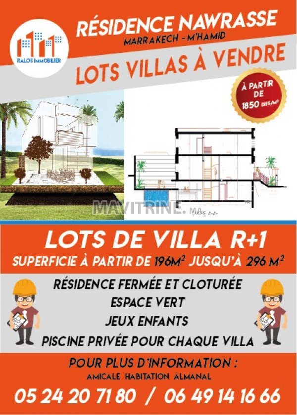 Lot de villa à Marrakech de 200 m²