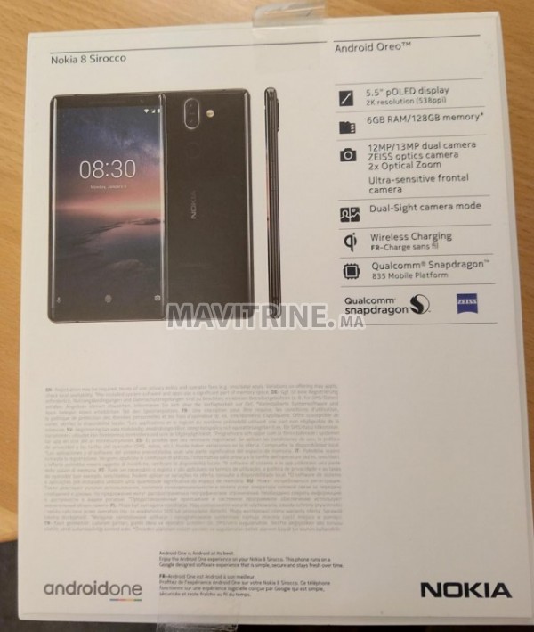 Nokia 8 Sirocco 128Go / 6 RAM Neuf dans la boite