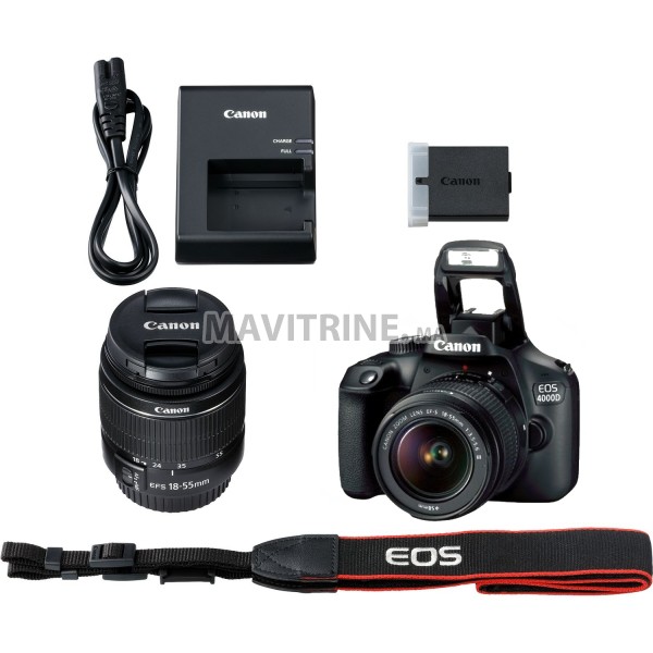 CANON EOS 4000D Wifi+ Objectif EF-S 18-55 MM F/3.5-5.6 III Garantie 1 an