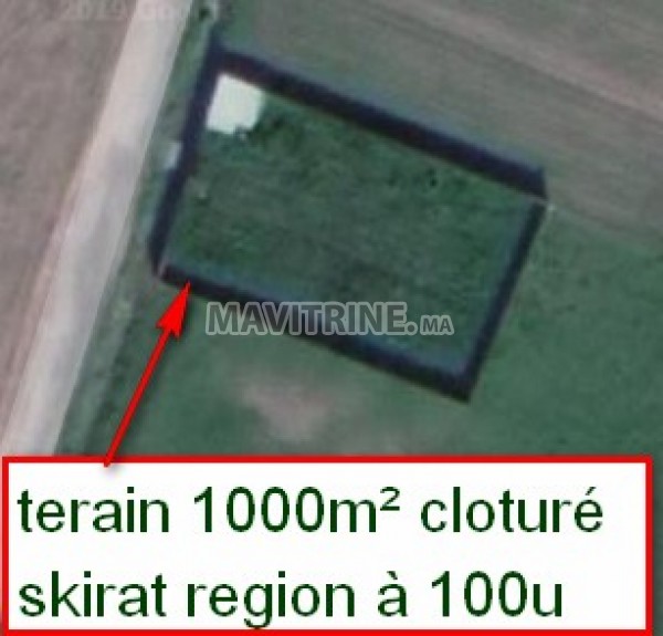 terrain agricol cloturé 1000m² pour tout usage region skirat