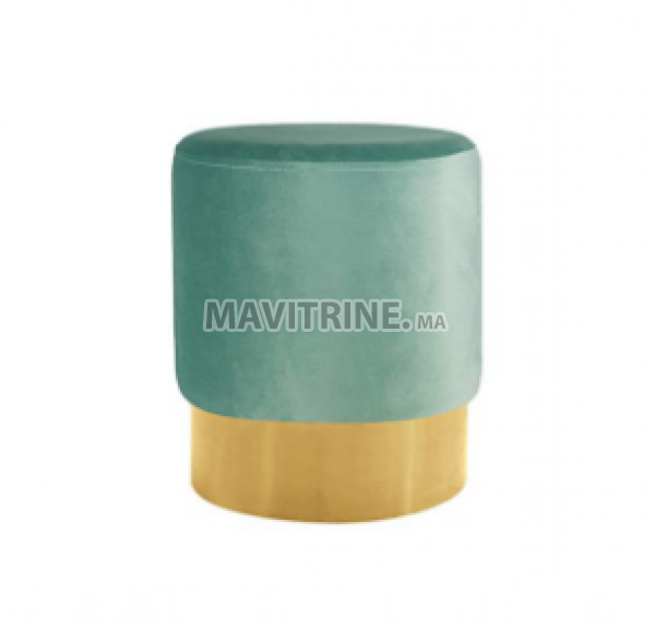 Pouf ronde en velours