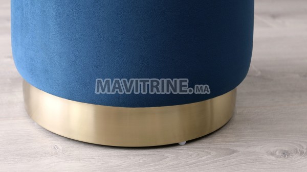 Pouf ronde en velours