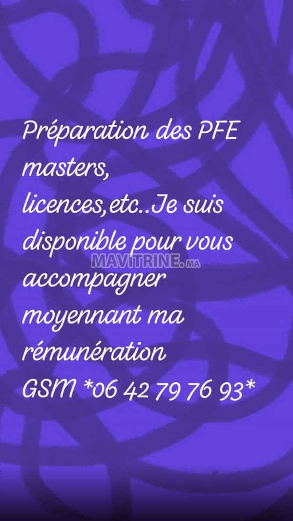 PFE cours de soutien révision coaching scolaire etc..