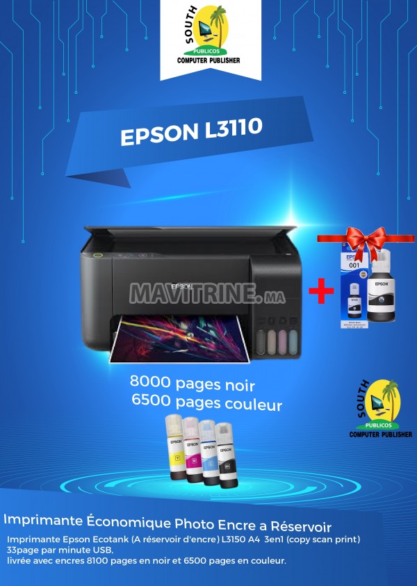 EPSON EcoTank L3110 A4 3en1 à réservoirs