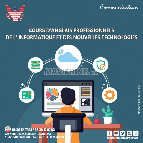 Apprendre l’anglais informatique avec Institut Americain Temara