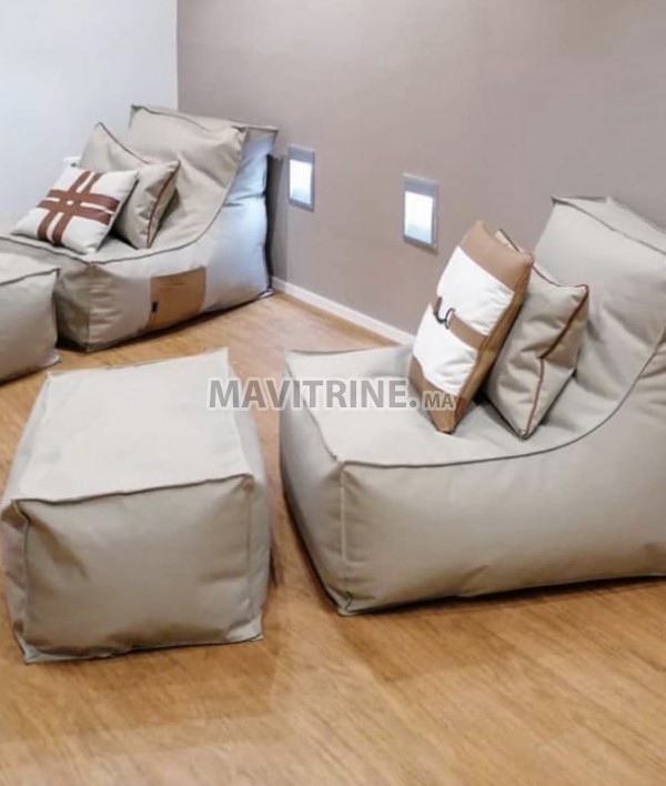 Pouf +fauteuil+ 2 coussins