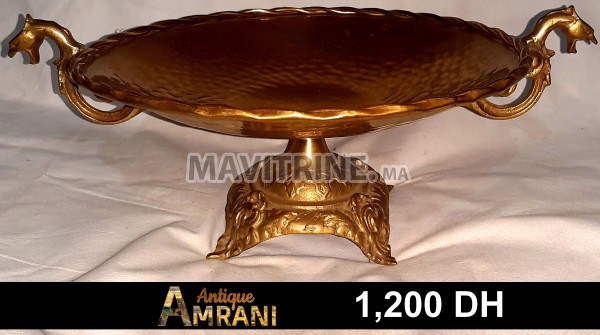 Coupe à fruits Antique طبق نحاسي ثقيل