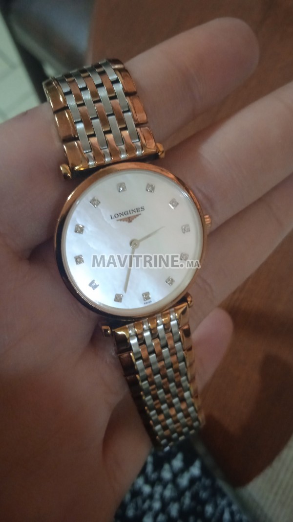 Montre de luxe Longines sertie de diamants à vendre