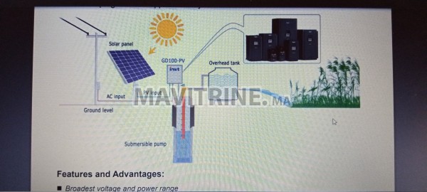 Installation de système pompage solaire