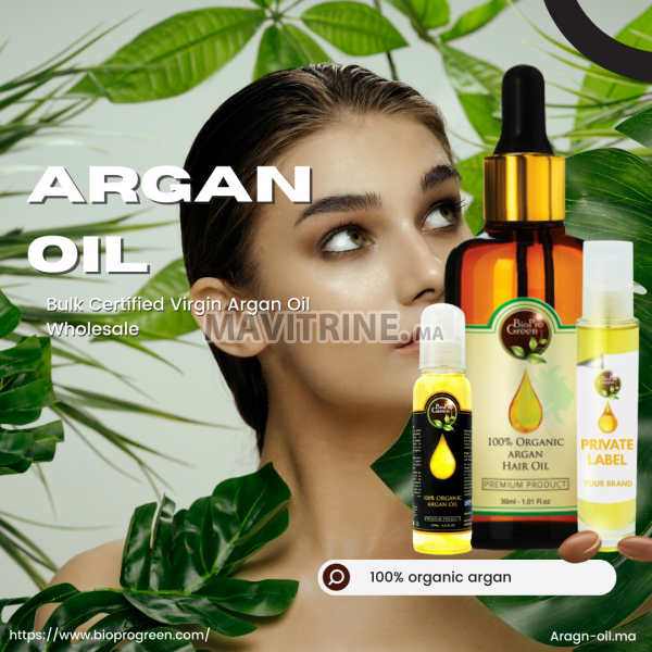 Huile d'argan vierge certifiée en vrac