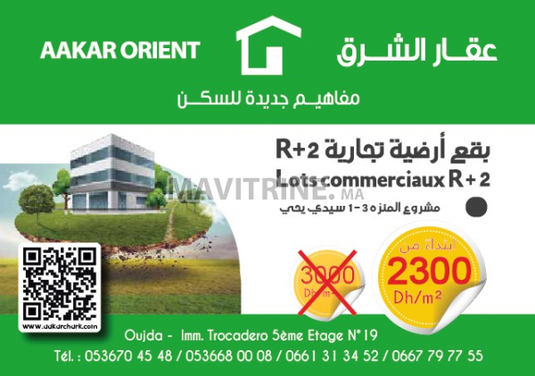 Lots de terrain commerciaux à partir de 2300dhs/m² à Oujda