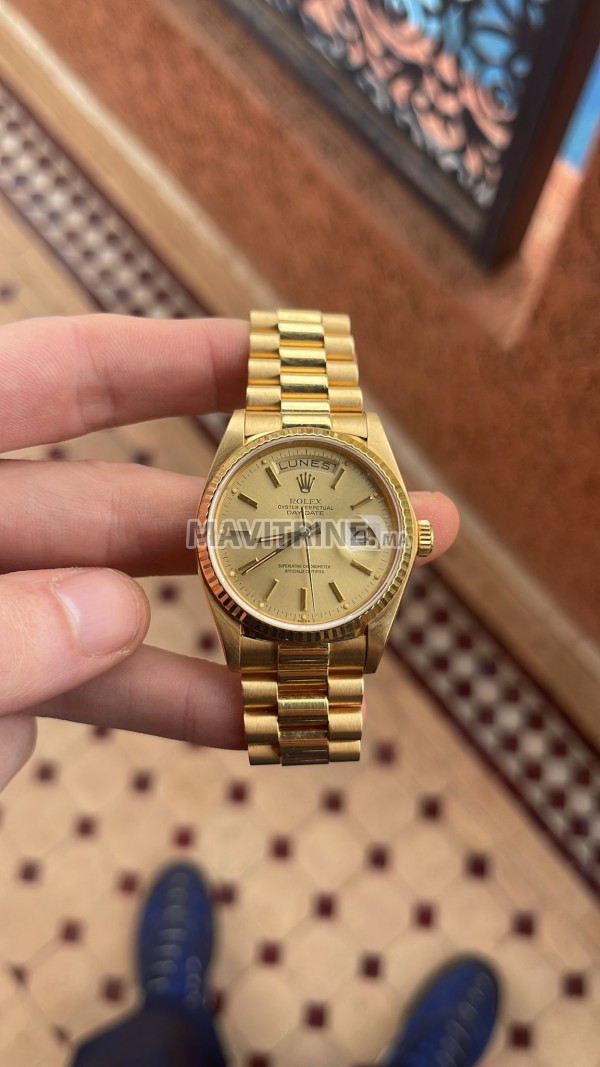 Rolex day date 36 full or jaune