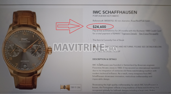 Une montre IWC SCHAFFHAUSEN