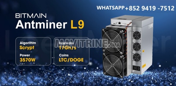 new  Bitmain Antminer L9 17 Gh Bitmain Litecoin L9 16Gh Dogecoin Bells scrypt miner